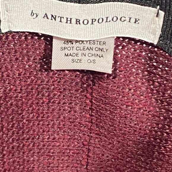By Anthropologie Cusco ranch hat wine red O/S Polyester Blend Brown Band - Picture 5 of 9
